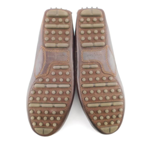 COLE HAAN Brown Leather Driving Slippers Moccasins Slip-on Flat Loafers 11.5